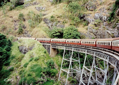 Cairns to Kuranda Railway, Stoney Creek Falls – 22nd June 1990 - Australia 1990 - Photo 059 by Stocker Images