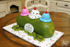 "Pickles & Ice Cream" Baby Shower Cake