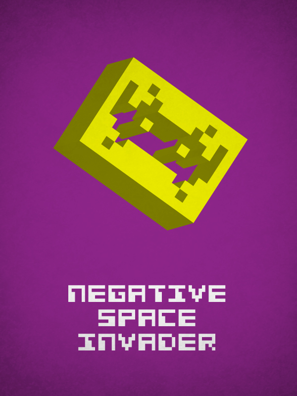 Negative space invader