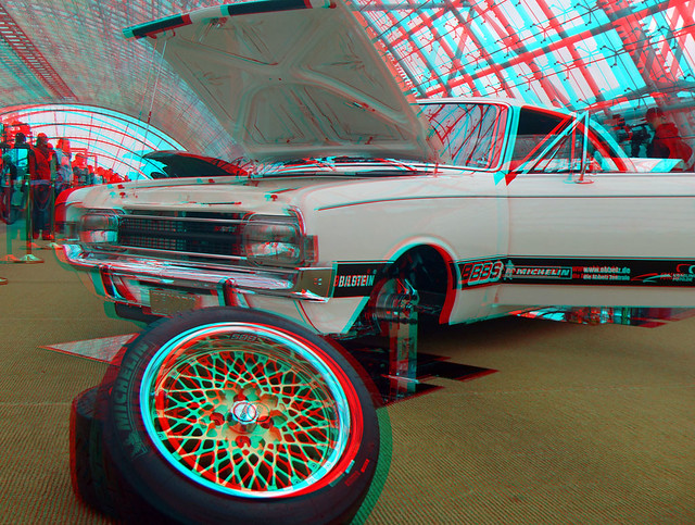 3D red cyan Anaglyph AMI Style 2011 Opel Rekord C Coup Tuning
