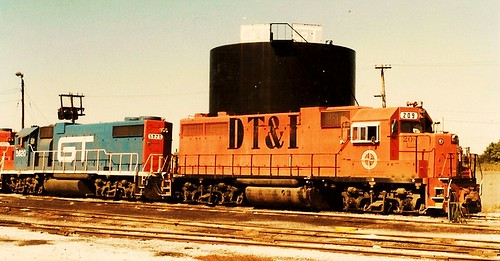 The Grand Trunk Western Elsdon Yard locomotive terminal. Chicago Illinois USA. October 1983. by Eddie from Chicago