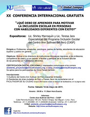Conferencia Internacional Gratuita sobre Inclusión Escolar en personas con habilidades diferentes