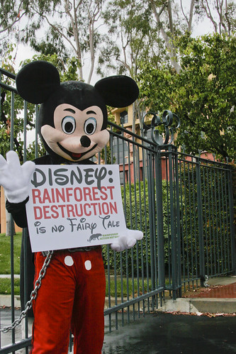 Mickey Mouse Protests Disney's Rainforest Destruction