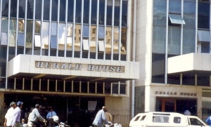 Herald House, the headquarters of one of Zimbabwe's state newspapers in Harare. It was reported that over one million adults read the paper, one of the leading state newspaper in Africa. by Pan-African News Wire File Photos