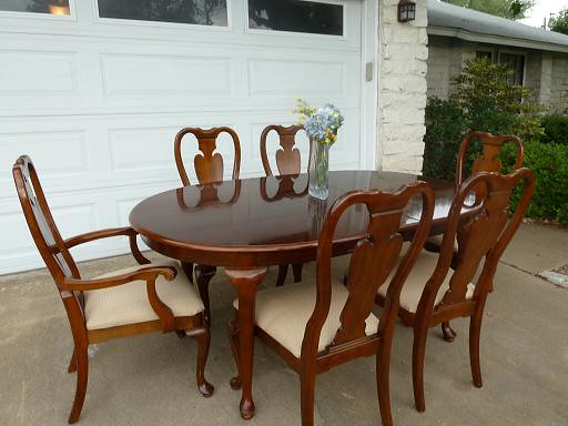 BEAUTIFUL CHERRYWOOD QUEEN ANNE DINING ROOM SET - 6 CH… | Flickr