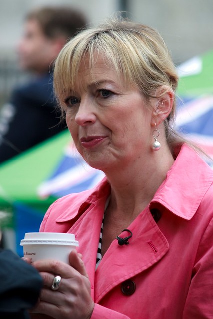 Scottish weather forecaster Carol Kirkwood taking a coffee break whilst 