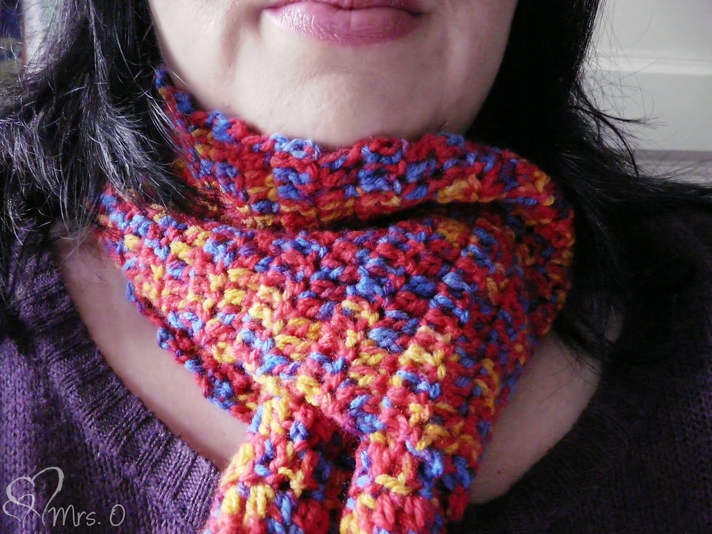 Simple Crochet Scarf Pattern | The Purple Pumpkin Blog