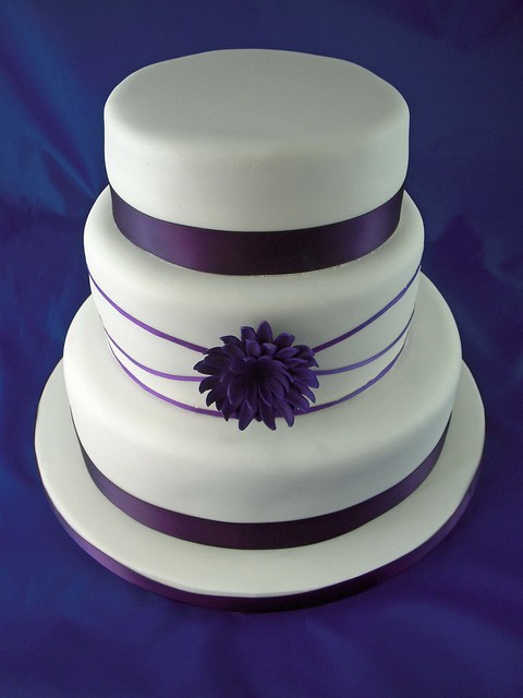 Kirsty 39s Purple Wedding Cake I was asked to make a very simple wedding cake