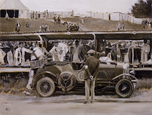 Bentley at the 1929 Irish Grand Prix (oil painting) by Martin_Squires