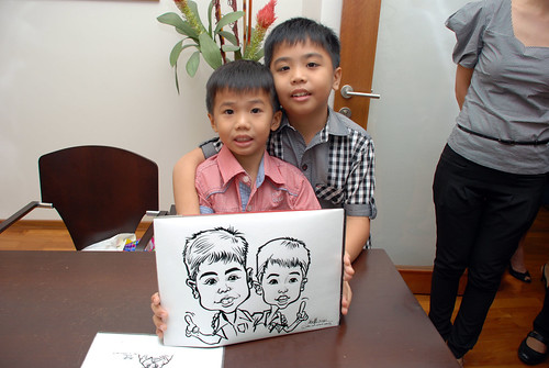 Caricature live sketching for Marks & Clerk Singapore LLP Christmas Party - 7