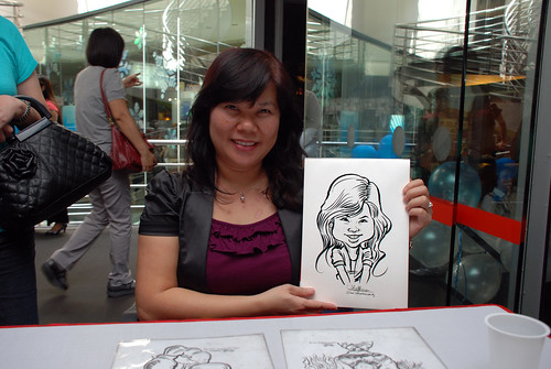 Caricature live sketching for Singapore Suntec City Annual Party - 5