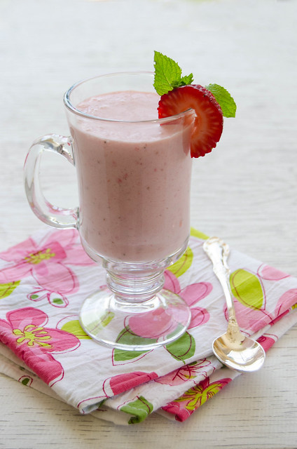 Strawberry and Rose Lassi