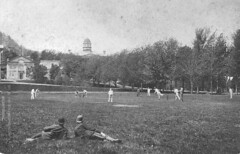 Cricket match, McGill campus, Montreal, QC, about 1890
