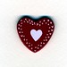 Handmade wooden heart pin