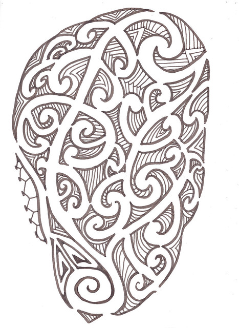 maori design Sketch based on maori tattoo styles