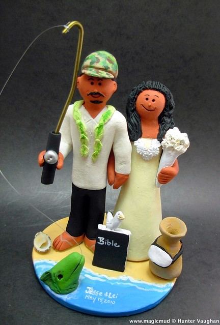 Hawaiian Fisherman 39s Wedding Cake Topper