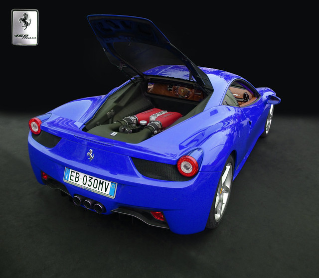 Ferrari 458 Italia Blue Blue created in Photoshop original car was red