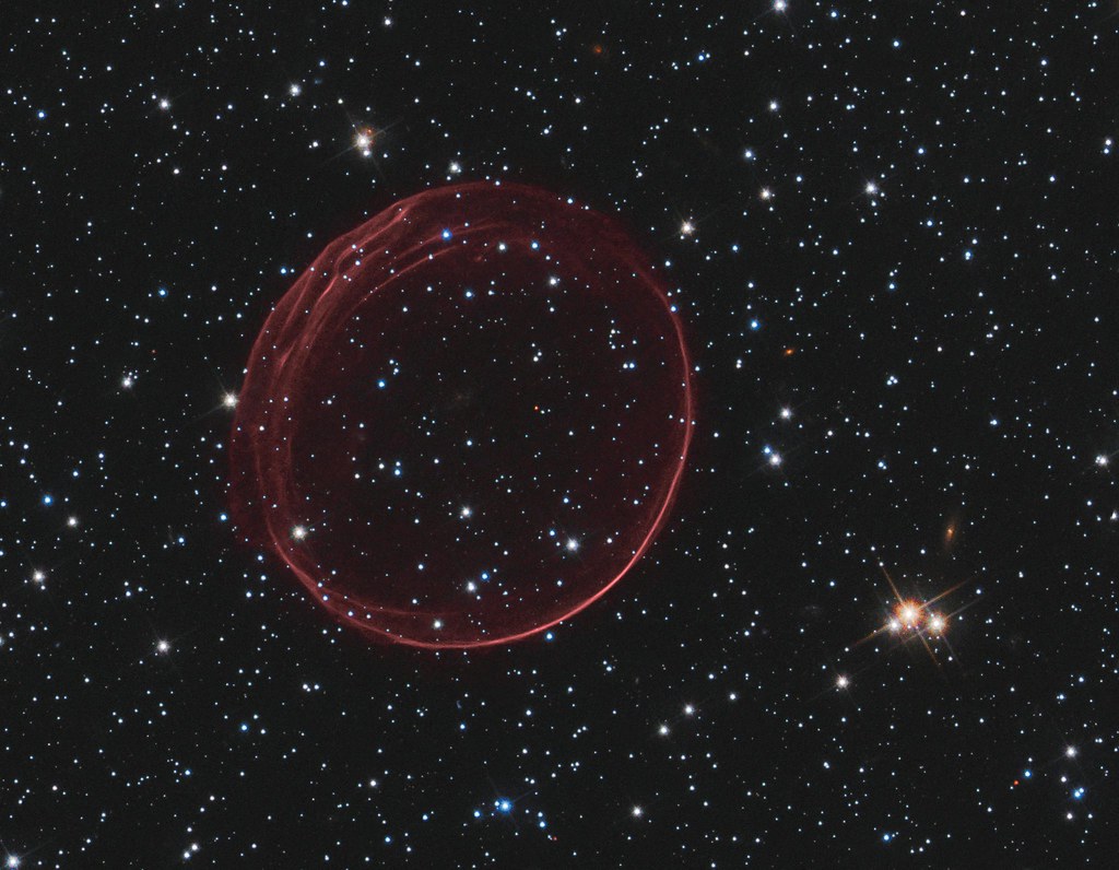 Hubble Supernova Bubble Resembles Holiday Ornament