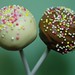 Cake pop with multicoloured sprinkles