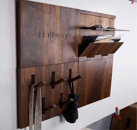 New inspiration: Modern and Compact Hallway Storage Solution Made of Wood
