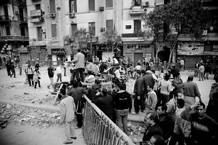 La defensa de las barricadas de la revolución, para proteger el plantón en Tahrir