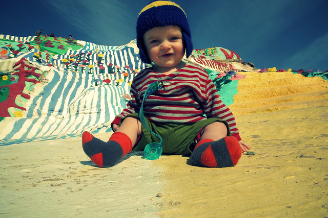 Jackson at Salvation Mountain - Six months old