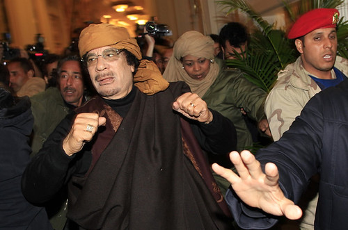 Libyan leader Muammar Gaddafi addressed the country on national television where he charged the western imperialist states of backing the rebels that are trying to destroy the unity and sovereingty of this oil-rich North African state. by Pan-African News Wire File Photos