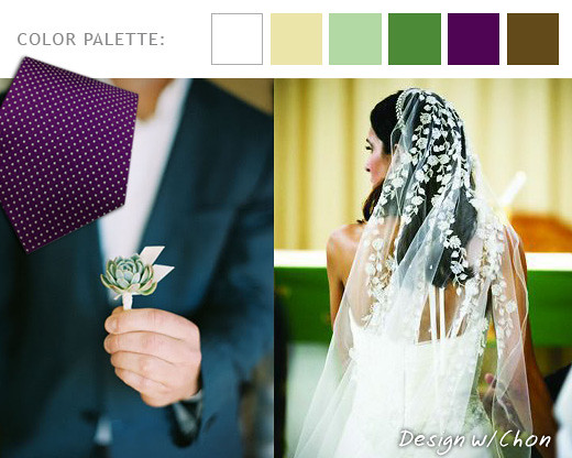 A Modern Vintage Mexico Wedding Colors Purple Brown Greens Ivory 