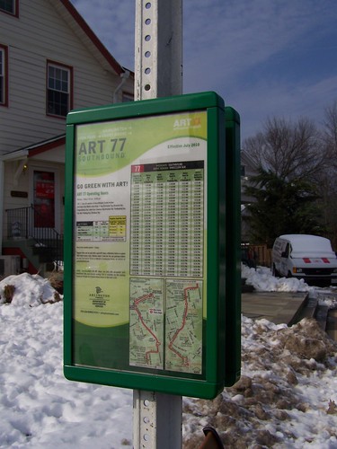 Arlington County bus stop signage