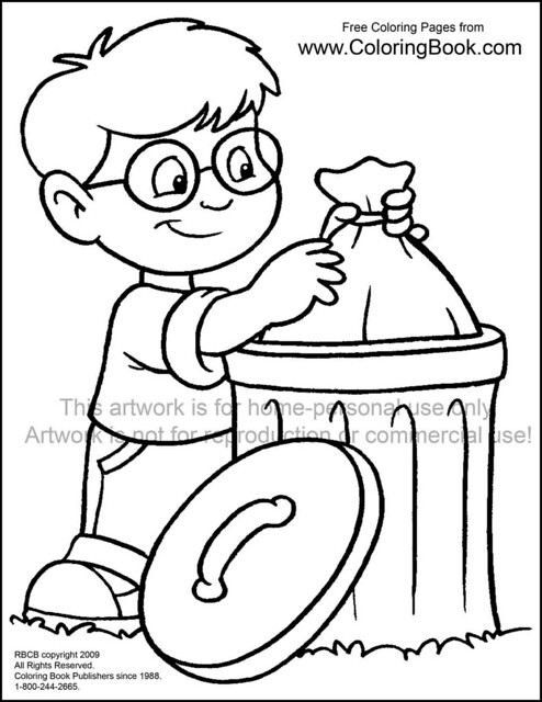 garbage coloring pages to print - photo #49