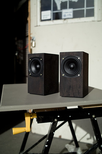 Small home-built powered speakers