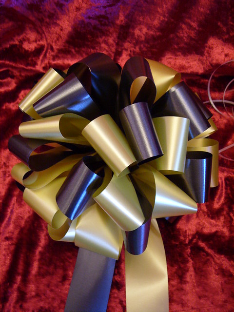 Gold and Black Church Pew Bows Bows can also be used for car decorations or