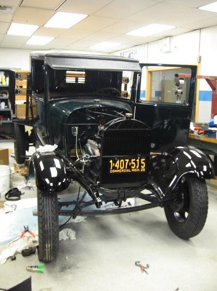 Ford 1929 State Truck being restored at lawrence tecnhonological university