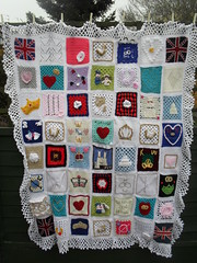Ta - Dah! Introducing 'The Royal Wedding Blanket' thank you to everyone that has contributed Squares, very much appreciated!