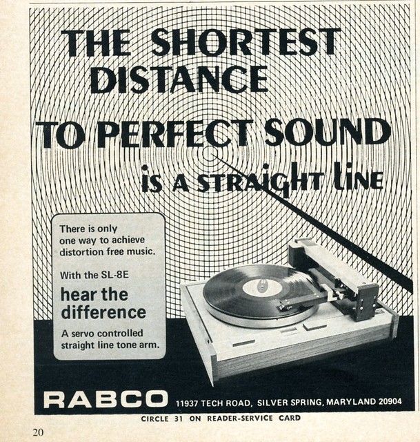 Rabco SL-8E Straight Line tracking turntable 1971