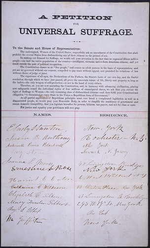 Petition of E. Cady Stanton, Susan B. Anthony, Lucy Stone, and others...ca. 1865