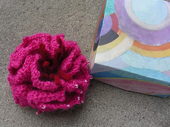 crochet flower with box