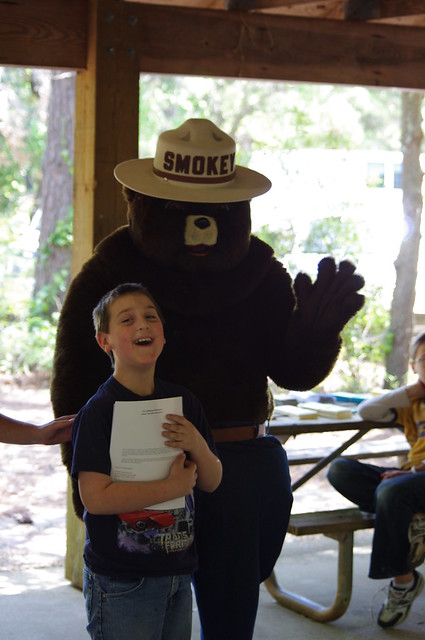 Smokey Bear will at Kiptopeke State Park teaching kids about fire safety