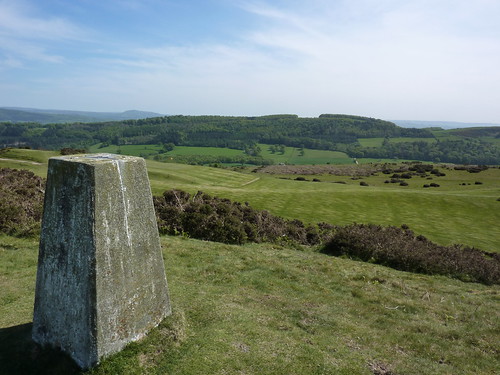Trig point at the top of Y Golfa