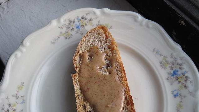 Almond cream on toast