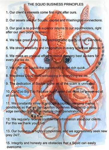 NO BUSINESS PRINCIPLES LIKE SQUID BUSINESS PRINCIPLES by Colonel Flick