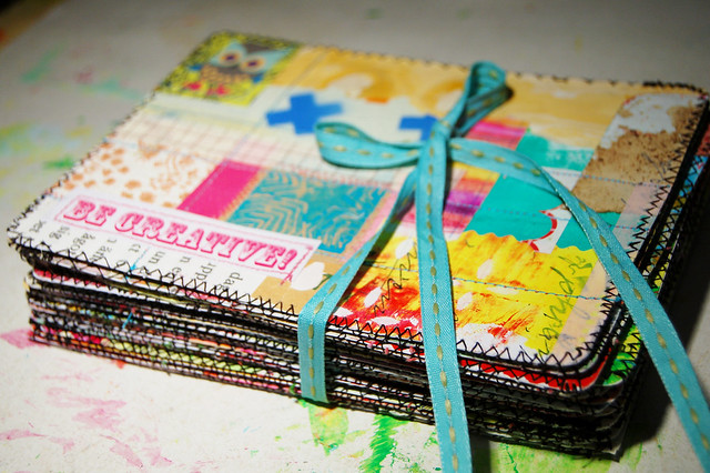 My batch of Sewn together Postcards