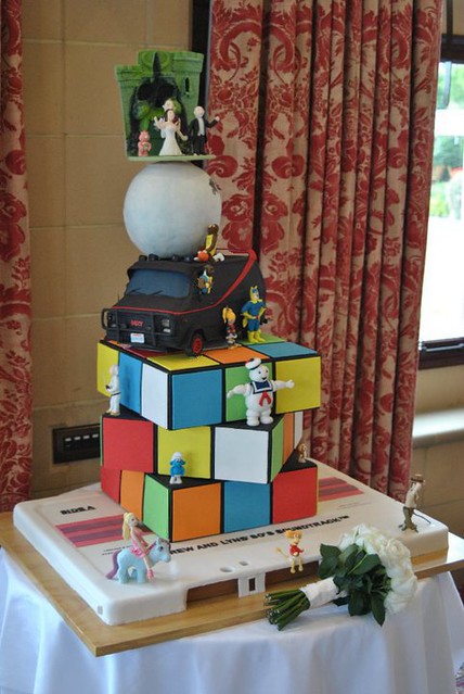 80's Themed Wedding Cake Full View 2 For the MLP 80's purists 