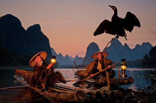 Cormorant Fishermen at Dusk ~ Guilin ~ China ~ Photography ~ Off Camera Flash ~ Nikon ~ CLS ~Landscape