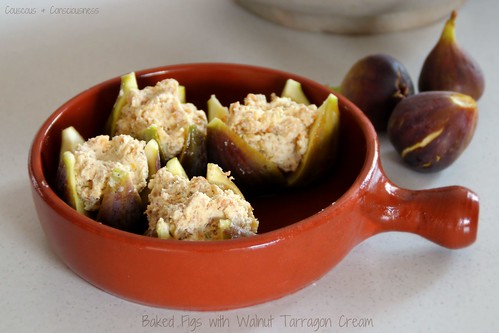 Baked Figs with Walnut Tarragon Cream 2