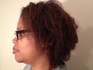 After keratin treatment, side view