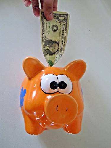 Dollar in Piggy Bank