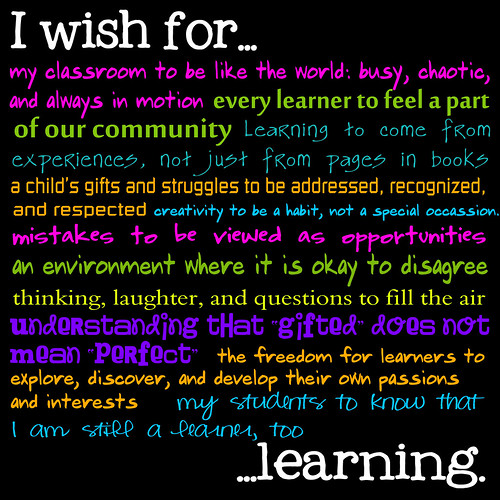 I wish for....