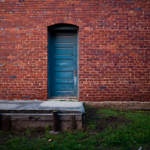 Blue Door, Brick Wall, Madison, Alabama