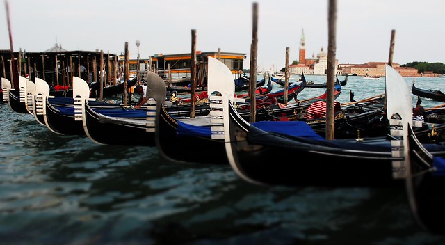 Gondolas in San Marco Vallaresso, Venice